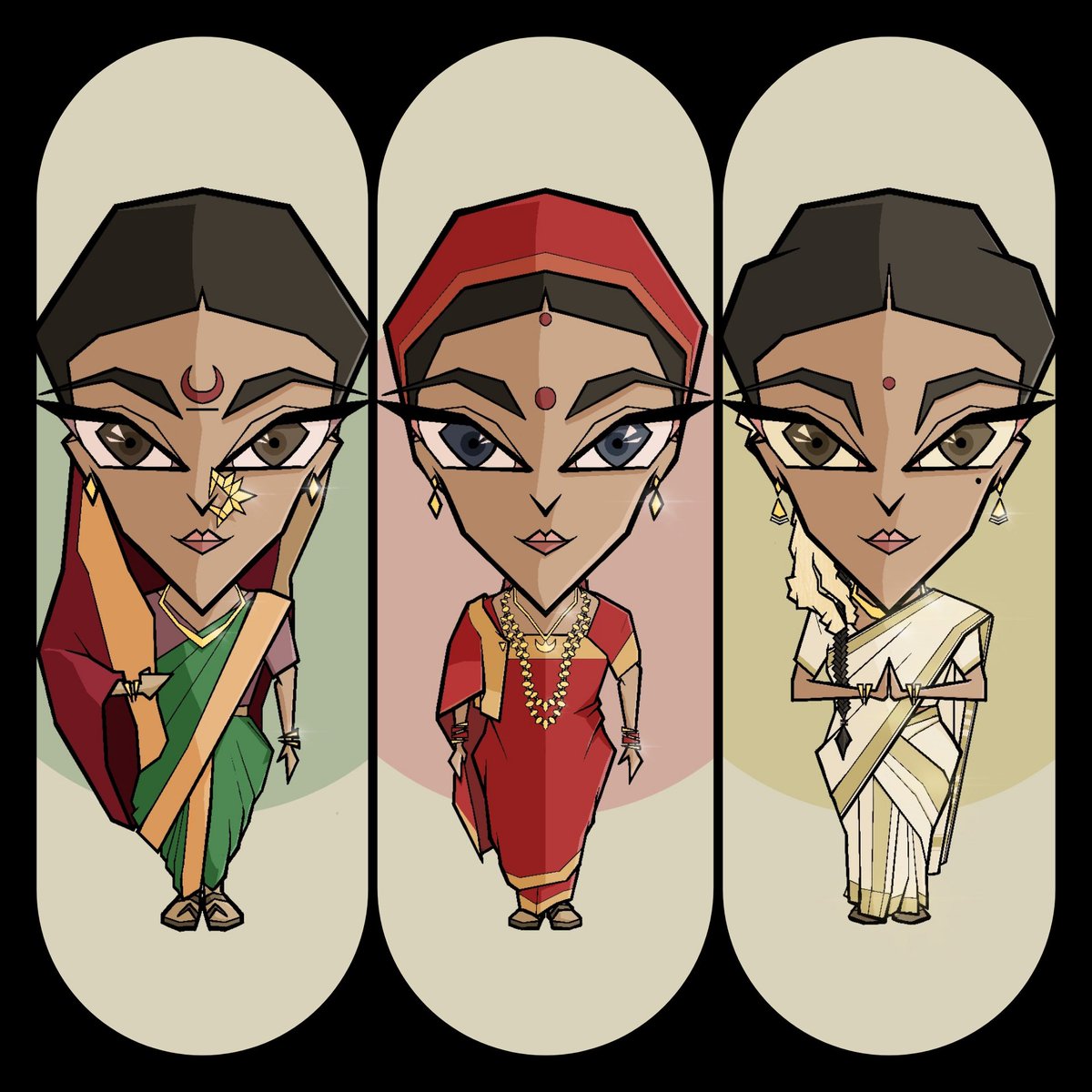 NishadKarnad's tweet photo. Ethnic Hues | Women - (7/15)
@logical__friends X @digi_kar_art

Sold out @wazirxnft &amp; collected by:

Maharashtra | Ishaan Kaushal
Karnataka | @RohanGanapathy
Kerala | @AthiraArt
Assam | @queen_manpreet
Kashmir | @soaringgaruda
Manipur | @sambha_arts 
Karnataka | @sambha_arts https://t.co/NPSWk8wagR