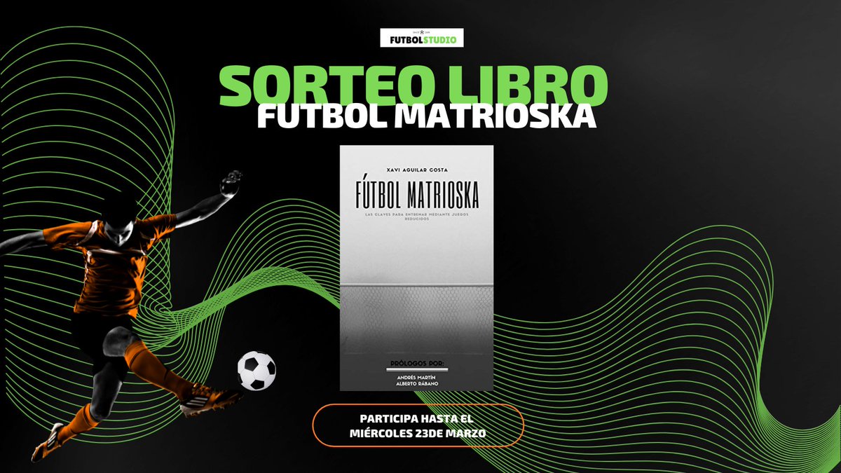 🚨 SORTEO: FÚTBOL MATRIOSKA 🚨

Claves para entrenar mediante juegos reducidos 💣

¿Quieres participar? Estos son los pasos:

1️⃣ Sigue a <a href="/_FutbolStudio_/">FutbolStudio</a> y @traslalineadcal 
2️⃣ Haz RT a este tweet
3️⃣ Mándanos un MD con la palabra LIBRO

Fecha límite: 23/03. Desde cualquier país.