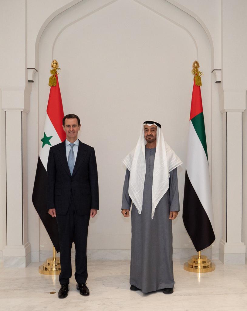 jouhinanewssy's tweet photo. The meeting of #Assad and Mohammed #bin_Zayed is a step in the right direction in light of the strategic changes that the world is witnessing
#Syria #UAE https://t.co/SLJVvisdKk