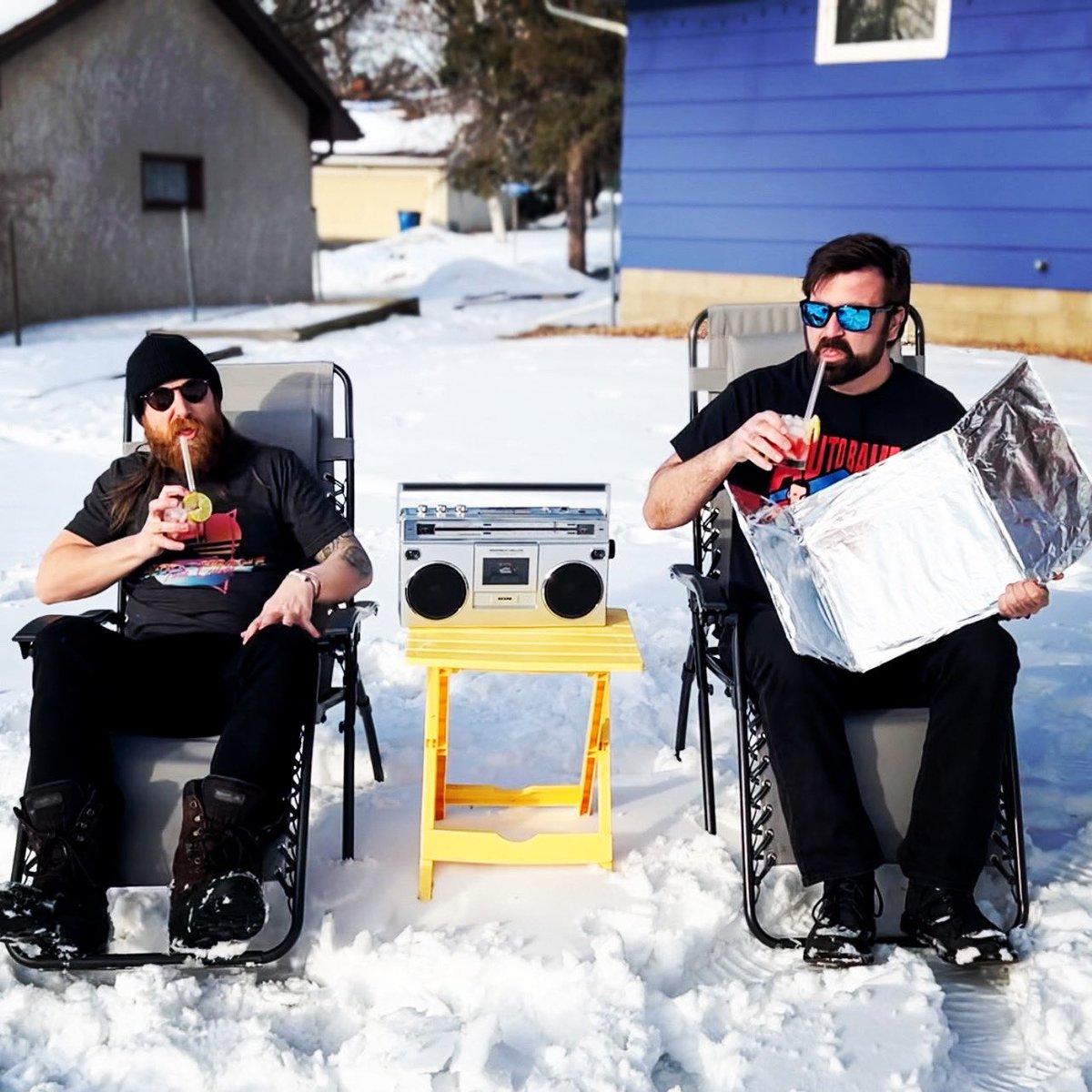 Living my best life in Minnesota with one of Synthwaves top live DJs @bionick_jones. For those that are curious - this image is taken from a special project involving our good friend @elevatethesky! So much more to come!!!