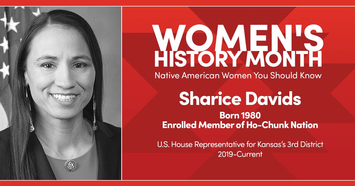 AIHSChicago's tweet photo. Sharice Davids is a U.S. Rep from Kansas's since 2019. She is the first openly LGBT Native American elected to the U.S. Congress, and one of the first two Native American women elected to Congress. An attorney educated at the U of Missouri–Kansas City and Cornell Law School. https://t.co/DaD12jTLXz