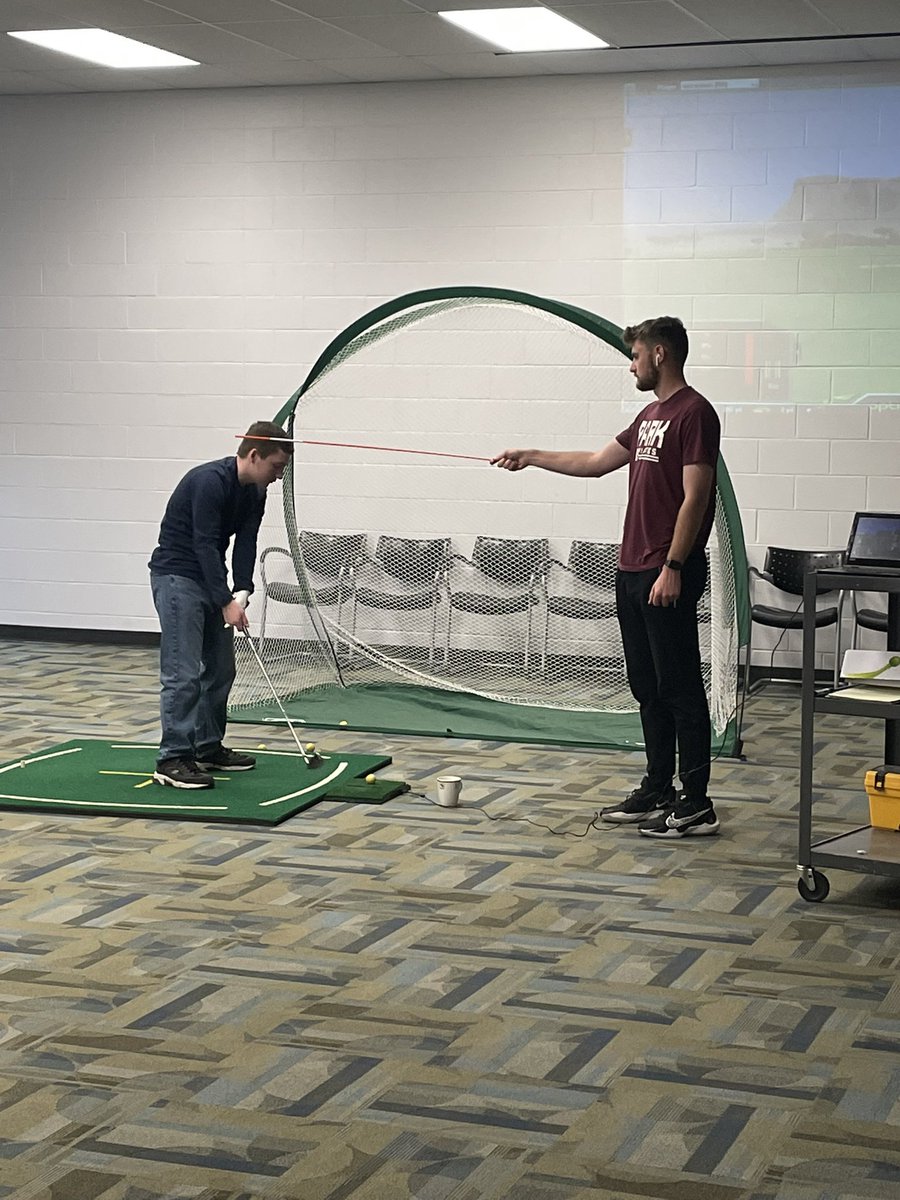 OrrickGolf's tweet photo. Love when the alumnus come back to help. Thanks @DylanComstock22 @Park__Golf https://t.co/pTxpoE9VGN