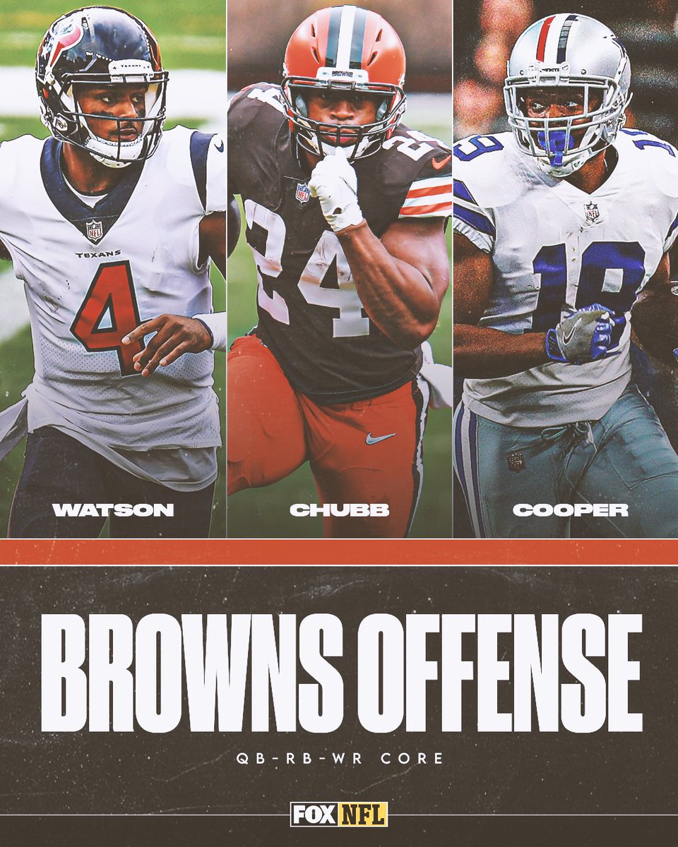 NFLonFOX's tweet image. New look offensive trio for the @Browns 👀