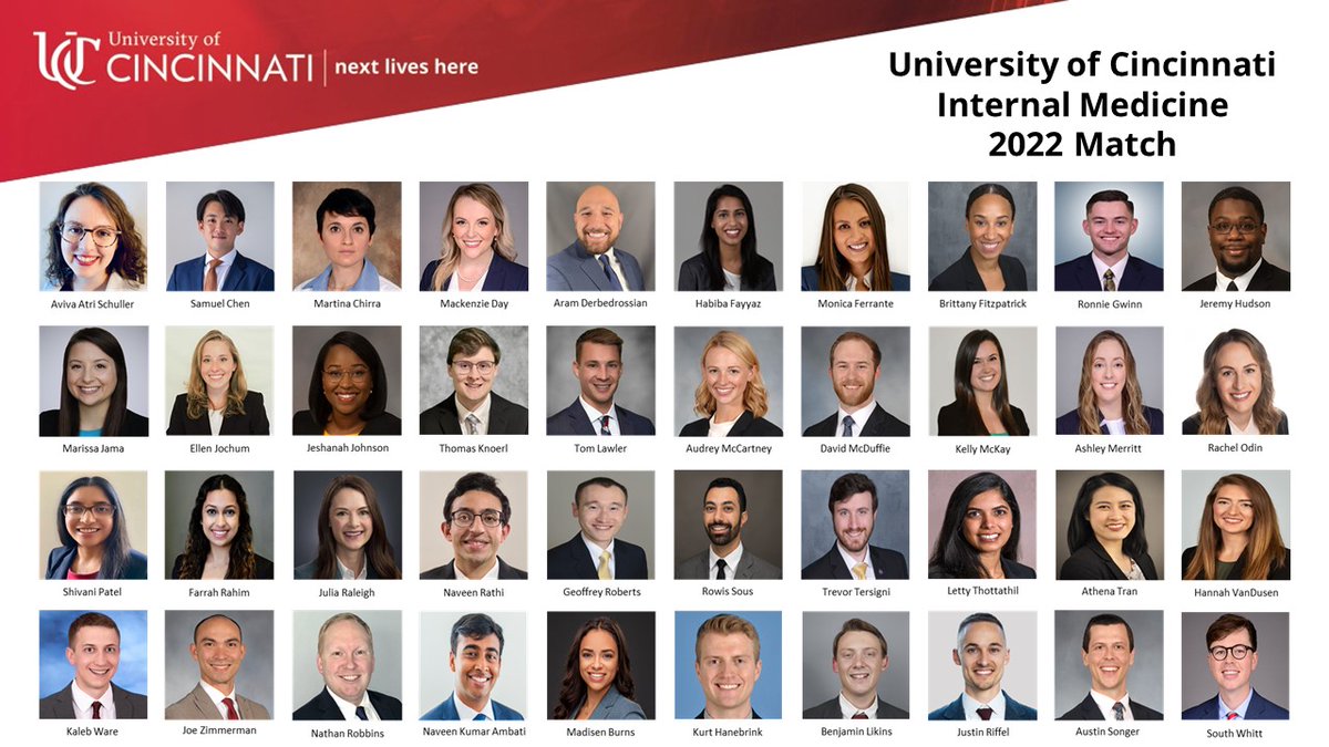 We are humbled and excited to welcome these amazing physicians into the @UCincyIM family! #ucthelove