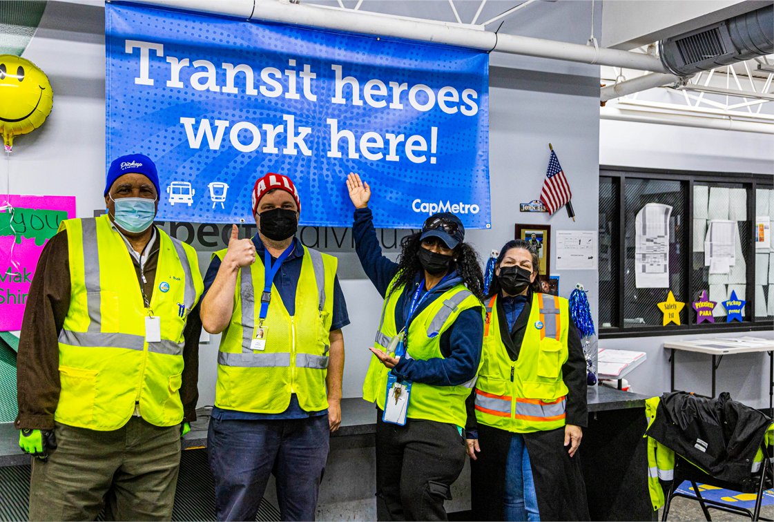 CapMetroATX's tweet photo. Our #CapMetroFamily๐ are transit heroes!
One more time for transit employees in the #ATX and across the country. Thank you for your community service today, and every day.
#TransitEmployeeAppreciationDay #TransitEmployees #EmployeeAppreciation https://t.co/2s9cc1keIr