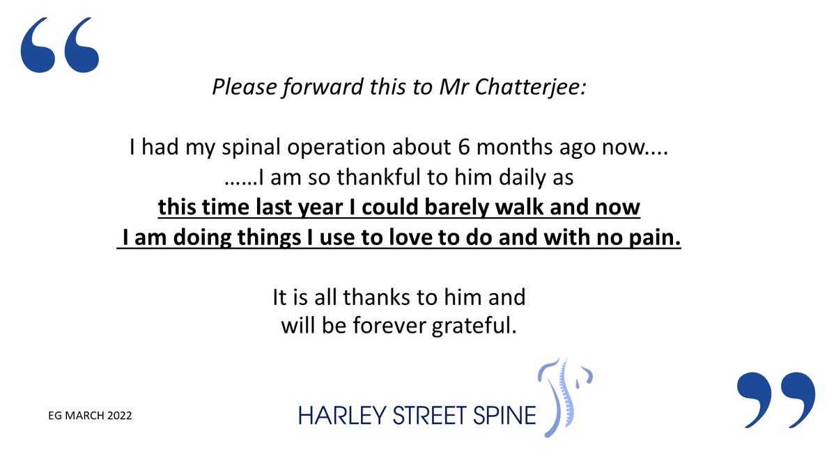 What a difference surgery can make!!
#FeedbackFriday this week highlights the joy of being able to do things people love after having been previously restricted with #backpain.

Call 01707 690349 to book in with Bob Chatterjee Expert Spinal Surgeon for a consultation.