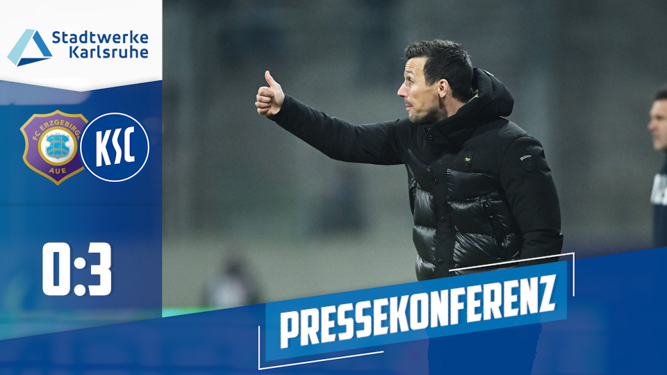KarlsruherSC's tweet photo. 📺 Eichner: "Zwei Spieler möchte ich heute ausnahmsweise hervorheben."
Die Pressekonferenz nach unserem Auswärtssieg gegen den @FCErzgebirgeAue, gibt es jetzt für euch auf KSC TV ▶️ https://t.co/OAmulslayA
#AUEKSC #KSCmeineHeimat https://t.co/hxlsrYN6cE
