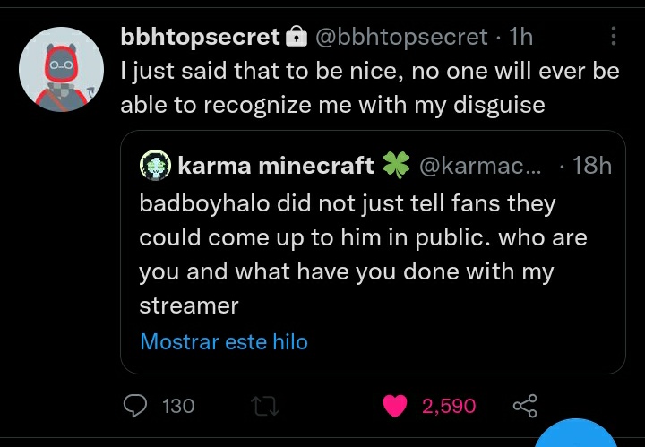 urfavglasscup's tweet photo. bbh is the type of person that would call putting on a hat a "disguise", while simultaneously wearing HIS OWN MERCH LMAO https://t.co/5x8fujzhyw