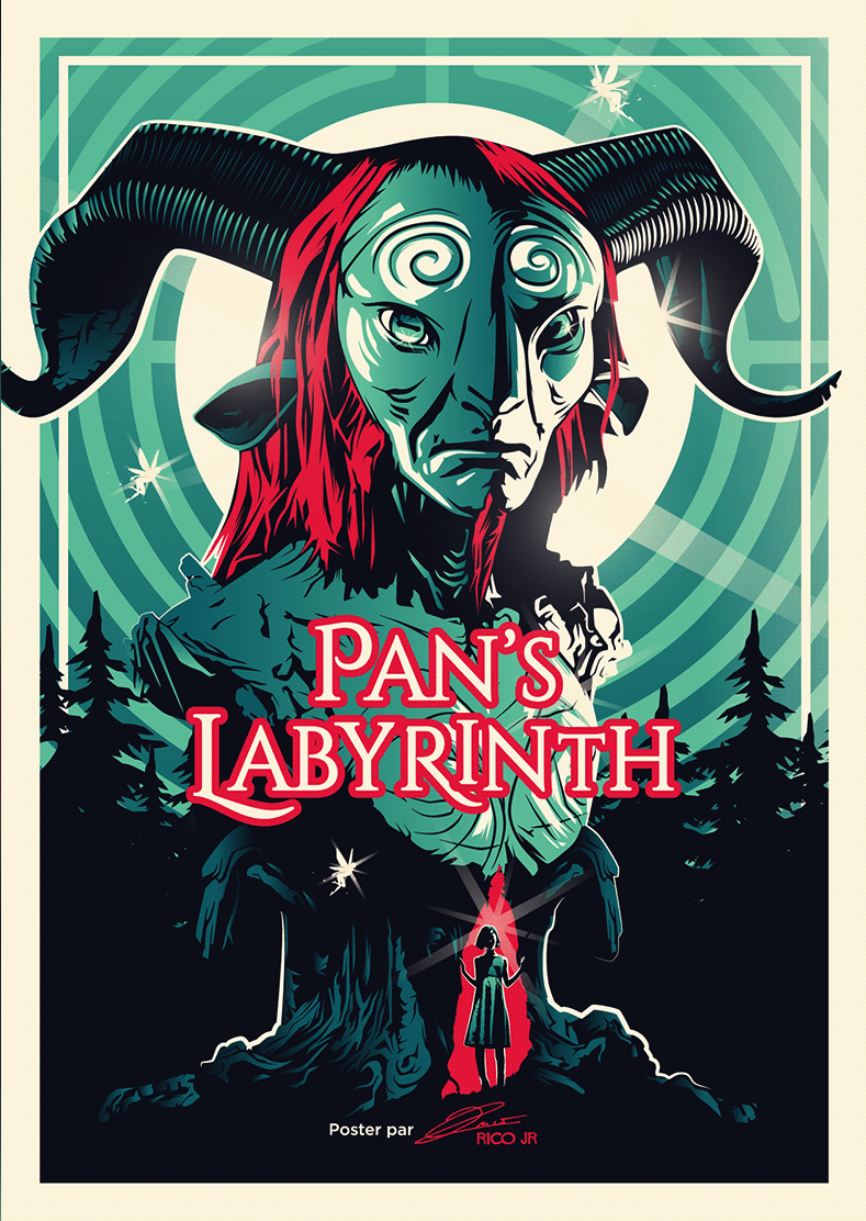 creativecloud's tweet photo. From the mind of Guillermo Del Toro and reimagined by @RicoJrCrea, creep into these fan art poster designs: https://t.co/UjViWdbTHq https://t.co/XtJfgmKb9p