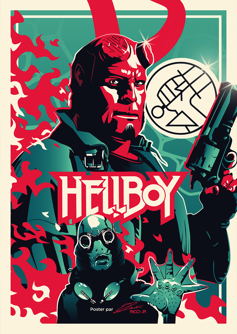 creativecloud's tweet photo. From the mind of Guillermo Del Toro and reimagined by @RicoJrCrea, creep into these fan art poster designs: https://t.co/UjViWdbTHq https://t.co/XtJfgmKb9p
