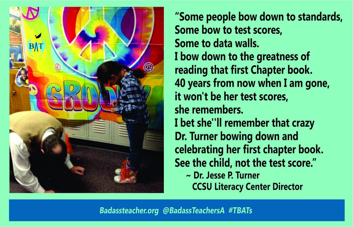 NYStateBATs (@nystatebats) on Twitter photo "See the Child, Not the Test Scores." Absolute truth from Jesse Turner .@readdoctor #MarchIsReadingMonth
#TBATs #Reading #PublicSchools #LibrariesAreEssential <a href="/OhioBATs/">Ohio BATs</a> <a href="/PennBat/">PA BATs R Pro Charter Reform</a> <a href="/MIBATS/">Michigan BATS</a> <a href="/VirginiaBATs/">Virginia BATs</a> <a href="/BATs_DC/">DC BATs</a> <a href="/WVBats/">WV Badass Teachers</a> <a href="/NoCarolinaBATs/">NoCarolinaBATs</a> <a href="/FLBATsA/">@FLBATs</a> <a href="/ctbadassteacher/">ctbadassteachers</a> <a href="/NJBatsa/">NJ Bats</a> "See the Child, Not the Test Scores." Absolute truth from Jesse Turner .@readdoctor #MarchIsReadingMonth
#TBATs #Reading #PublicSchools #LibrariesAreEssential <a href="/OhioBATs/">Ohio BATs</a> <a href="/PennBat/">PA BATs R Pro Charter Reform</a> <a href="/MIBATS/">Michigan BATS</a> <a href="/VirginiaBATs/">Virginia BATs</a> <a href="/BATs_DC/">DC BATs</a> <a href="/WVBats/">WV Badass Teachers</a> <a href="/NoCarolinaBATs/">NoCarolinaBATs</a> <a href="/FLBATsA/">@FLBATs</a> <a href="/ctbadassteacher/">ctbadassteachers</a> <a href="/NJBatsa/">NJ Bats</a>
