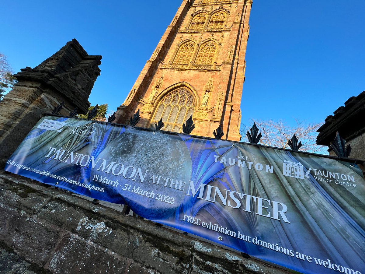 visit_taunton's tweet image. #museumofthemoon officially opened tonight and it was fantastic - it’s an exhibition you do NOT want to miss. 

Open again from 10am to 2pm and again from 7pm to 9pm. 

The exhibition runs to 31 March 2022. 

For details; visitsomerset.co.uk/moon

#TauntonMinster #MoonTaunton