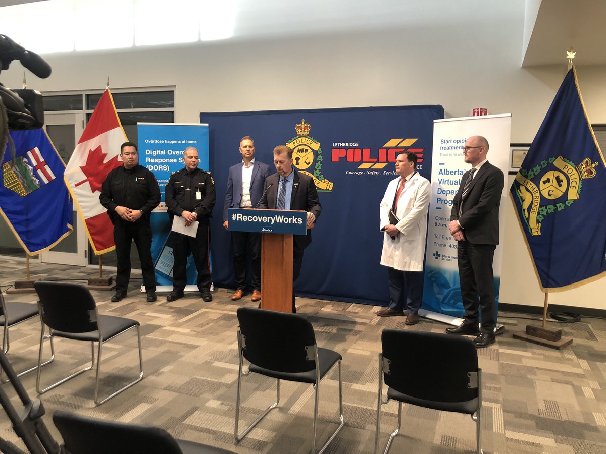 Important announcement in #yql today. <a href="/LethbridgeCity/">City of Lethbridge</a> residents and others now have access to new recovery tools with the Virtual Opioid Dependency Program. Blood Tribe Police and <a href="/lethpolice/">Lethbridge Police</a> important partners. With thanks to <a href="/MikeEllisUCP/">Mike Ellis</a> for his portfolio leadership.