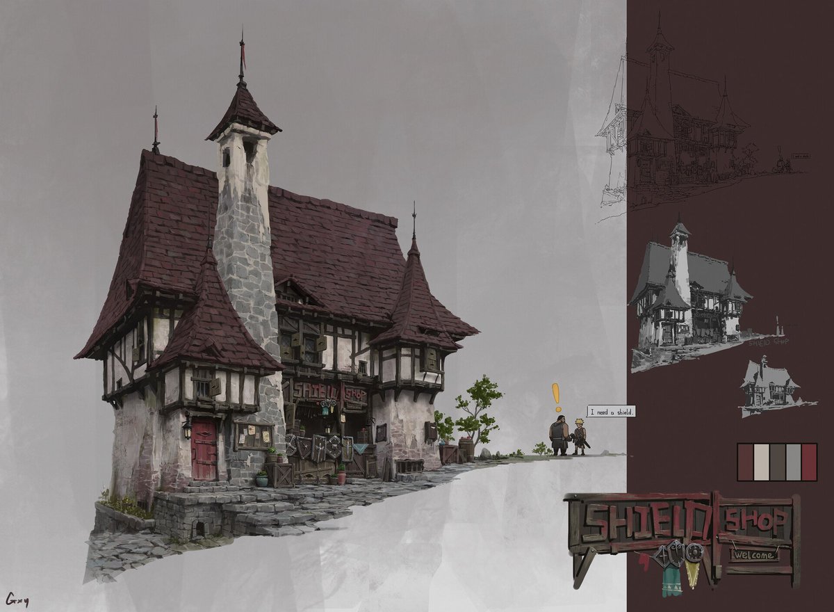 a purple shop, rendered by <a href="/lowresbones/">lowres</a> 

credit to the artist: artstation.com/artwork/nQx5P6

#Minecraft