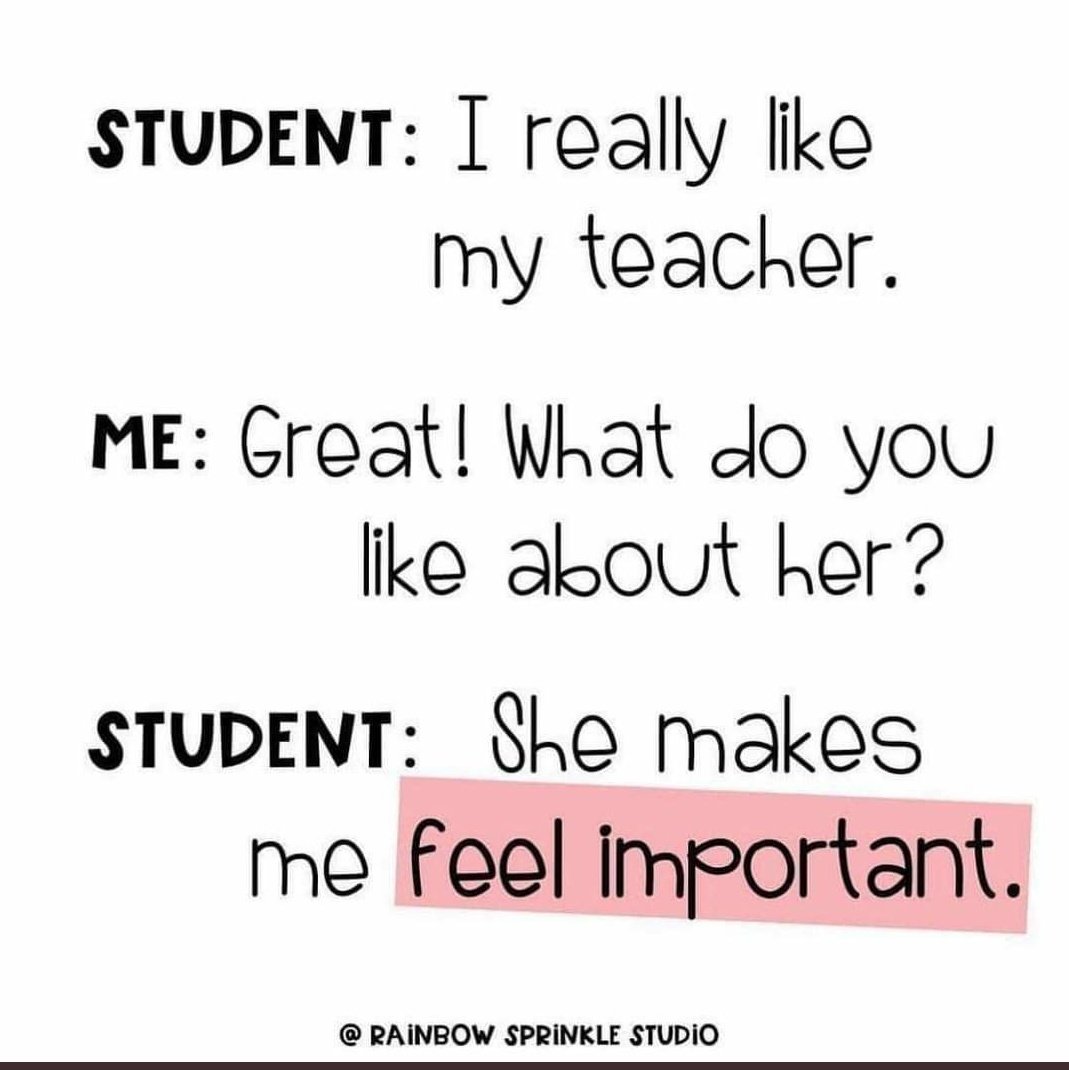 vanicademy's tweet photo. As an Educator i have always tried to make my every student feel important!! Certainly this pic reminded me of the same:) https://t.co/Pg2sRN4EWD