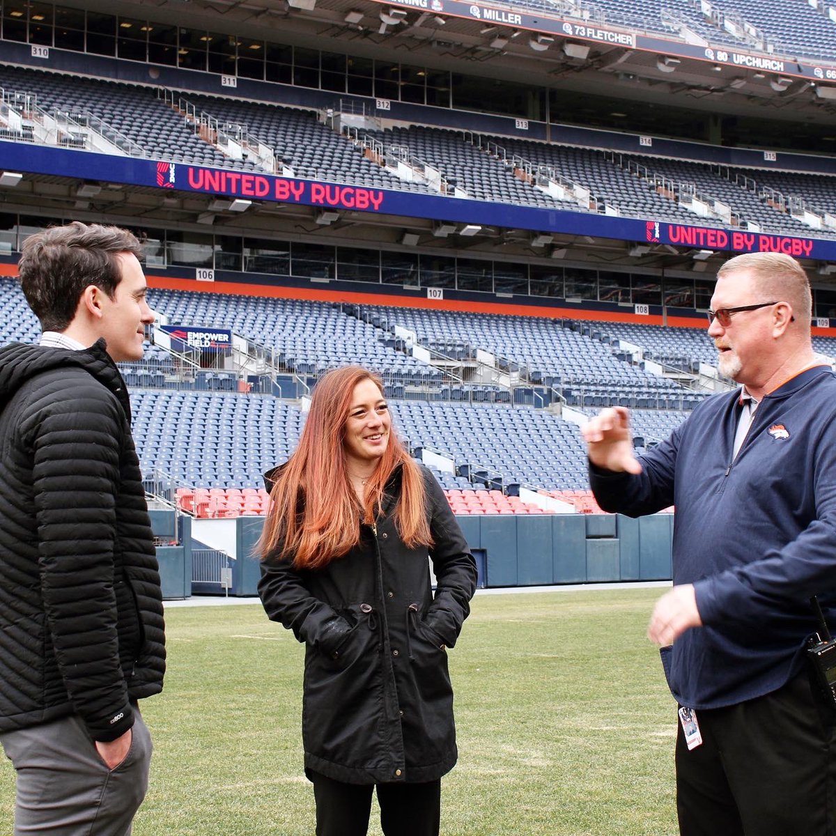 USARugby's tweet photo. World Rugby and @USRugbyWC field trip to candidate stadium, Empower Field at Mile High 🏟 https://t.co/Vqy56lw2MG