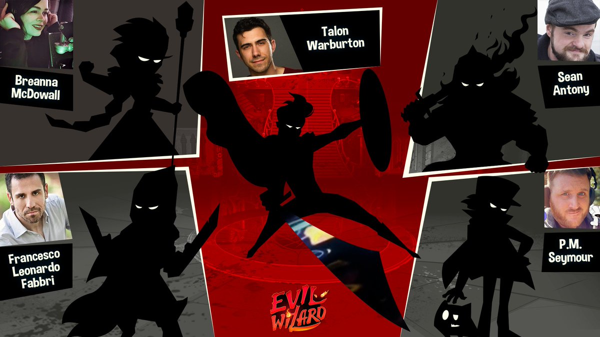 RubberDuck_G's tweet photo. Behold! The Hero's Alliance themselves! ✨

The antagonists of @EvilWizardGame are voiced by these amazing, talented actors!

@BreMacD as Hailga
@PatMSeymourVA as Reniart
Francesco Fabbri as Tizio
@SeanAntonyVO as Axel
and @Talon_Warburton as the main hero!

#screenshotsaturday https://t.co/8iRXFRIiwx