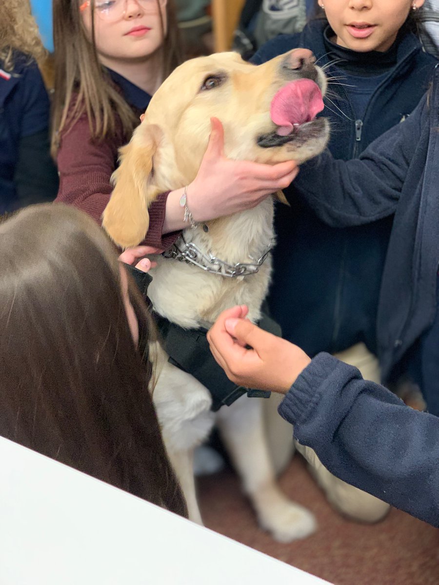 We got a visit from Chance today!@ElginPD Thanks for coming to 4th grade and KG!