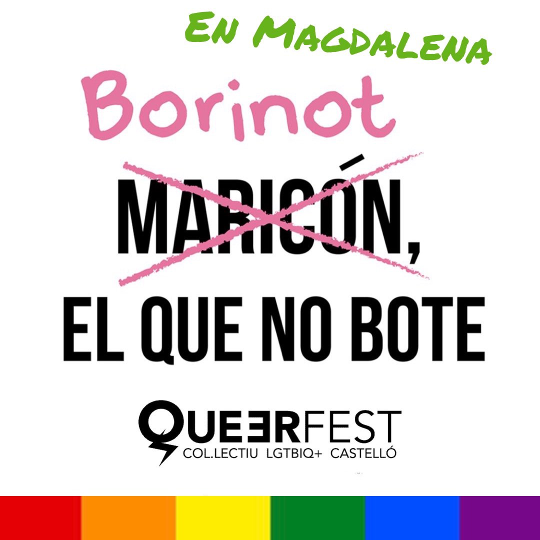 Queer_Fest_'s tweet image. Per unes festes diverses, inclusives i respectuoses!!! No sigues Borinot i bota!!! 🏳️‍🌈🏳️‍⚧️ #Magdalena #festaplena #diversitat