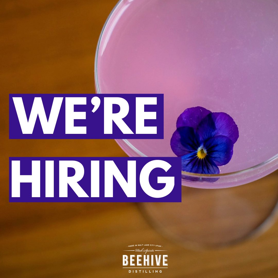 Come join the team at Beehive Distilling! We are hiring immediately for hosts and barbacks — no experience needed, we’ll get you up to speed. DM us with questions and send your resume to jobs@beehivedistilling.com 🍸