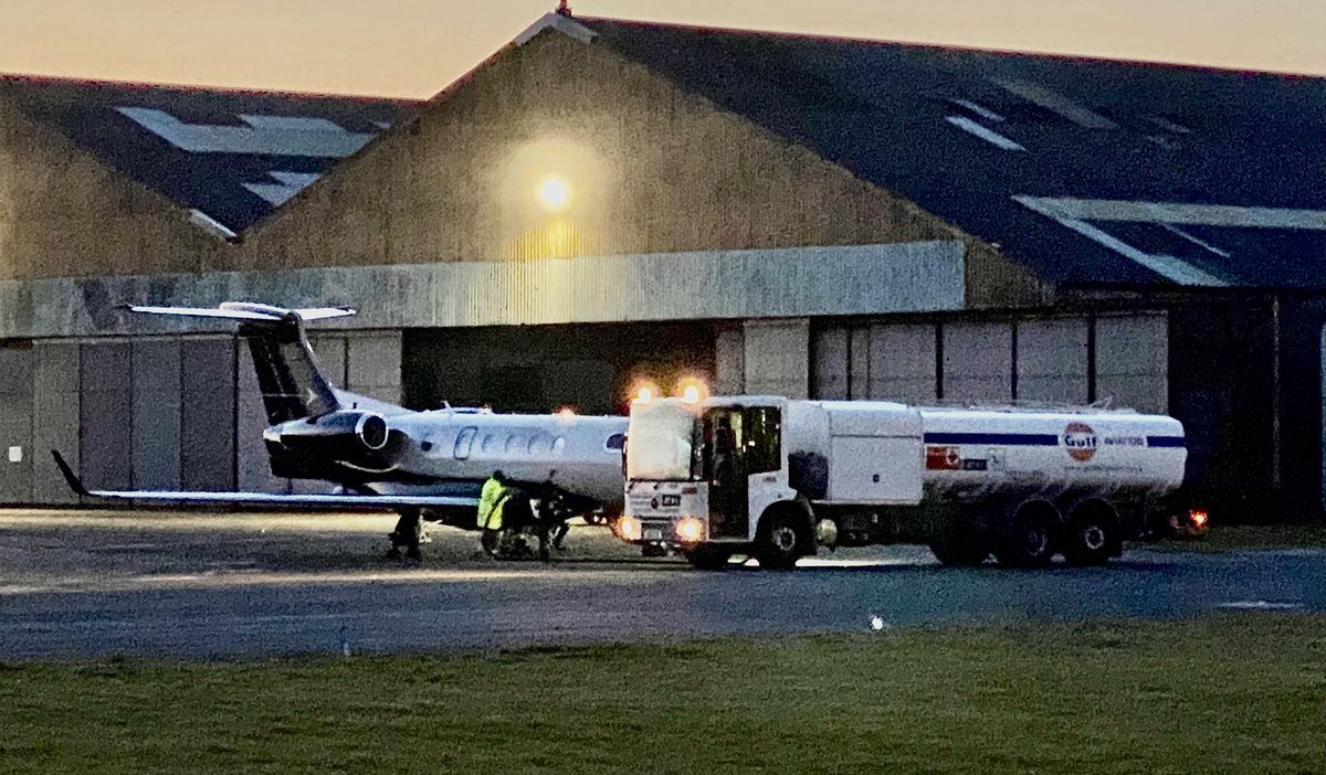 BlackpoolAviat1's tweet photo. Boris Johnson’s aircraft being refuelled at Blackpool International Airport after the UK Prime Minister arrived in the resort on Friday evening to attend the Conservative Party Spring Conference at the Winter Gardens Conference Centre. https://t.co/ZLCHKpJJSF