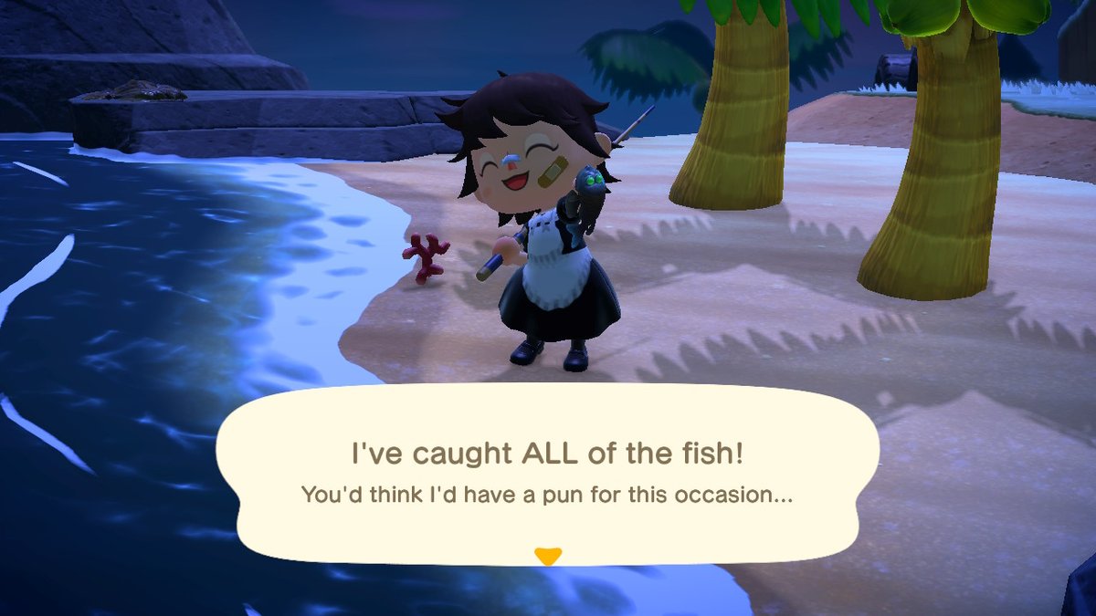 KidDynam0's tweet photo. Also, i finally caught all fish in the game!  #AnimalCrossing #ACNH #NintendoSwitch https://t.co/PskLPXeLtH