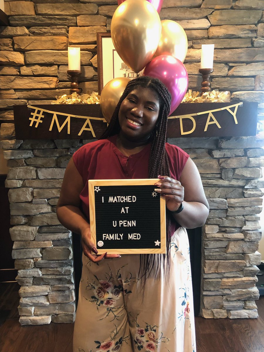 ✨I am my ancestors’ wildest dream✨

Ya girl is training at an Ivy League 😭 So many emotions today, and the biggest ones are joy and gratitude! I can’t wait to meet my new med family. Philly here I come! #MatchDay2022 #Match2022 #MedTwitter #FMRevolution