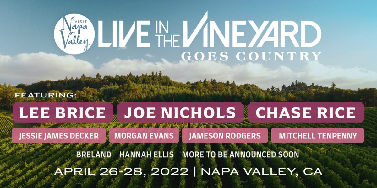 Lakeside_Music's tweet photo. 🍷@raynejohnson joins the lineup for this year's LIVE IN THE VINEYARD GOES COUNTRY Festival in Napa Valley April 26-28th ! 🍷
We're excited to be part of this year's event! For more info visit @liveinvineyard
#RayneJohnson #NobodyKnows #Napa #LiveintheVineyard https://t.co/cfgFZa4rw0