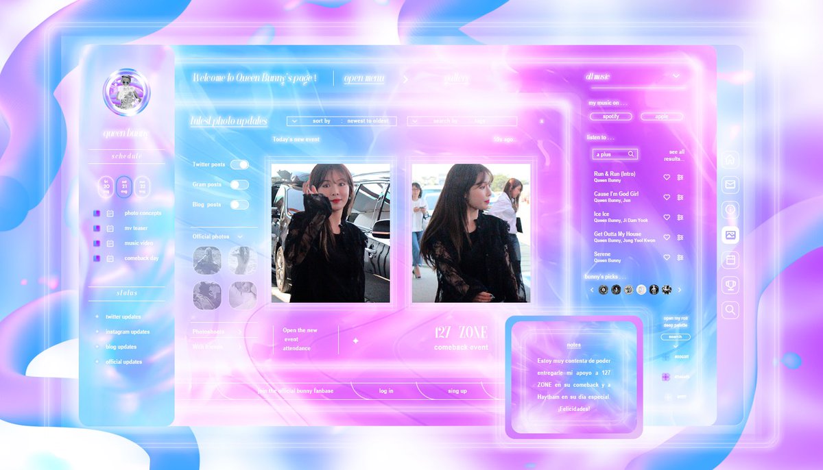 · ⠀ [ O3.18 ⠀ ¡ ⠀ 𓏞 ⠀ nᥱw ⠀ @ ⠀ 𝐪𝐮𝐞𝐞𝐧 ⠀ › ⠀ b͟u͟n͟ ⠀/ ⠀う ⠀ #͉͟✦ ⠀ — ⠀updᥲtᥱ ⠀ ⟢͇̂ ⠀ ᥲt ⠀ : ⠀ #𝐍eo𝐙one旅行 ⠀ ❞
 ⠀ 
Trying my #介紹𝖓ew𝖙hangs esta noche para apoyar a Haytham y a todos los neos en su comeback. ¡Adoro!