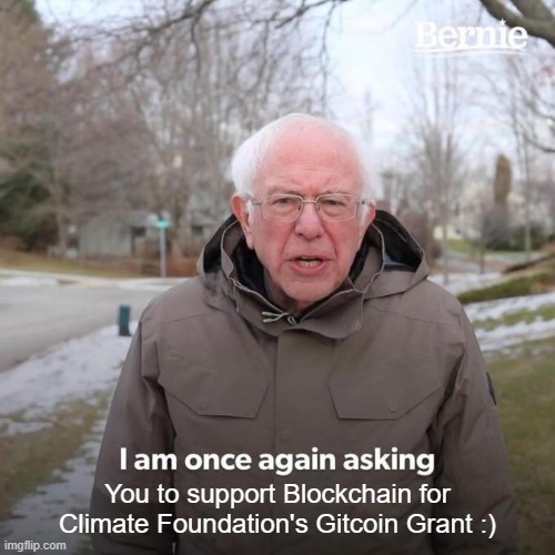 josephpallant's tweet image. Bernie and I would LOVE your support for @BlockForClimate's #GitcoinGrant: gitcoin.co/grants/2924/pu…
It'll help us keep spreading the correct nuance and low-carbon pathways around #climateimpact of #NFTs, and put the #ParisAgreement on #Ethereum.