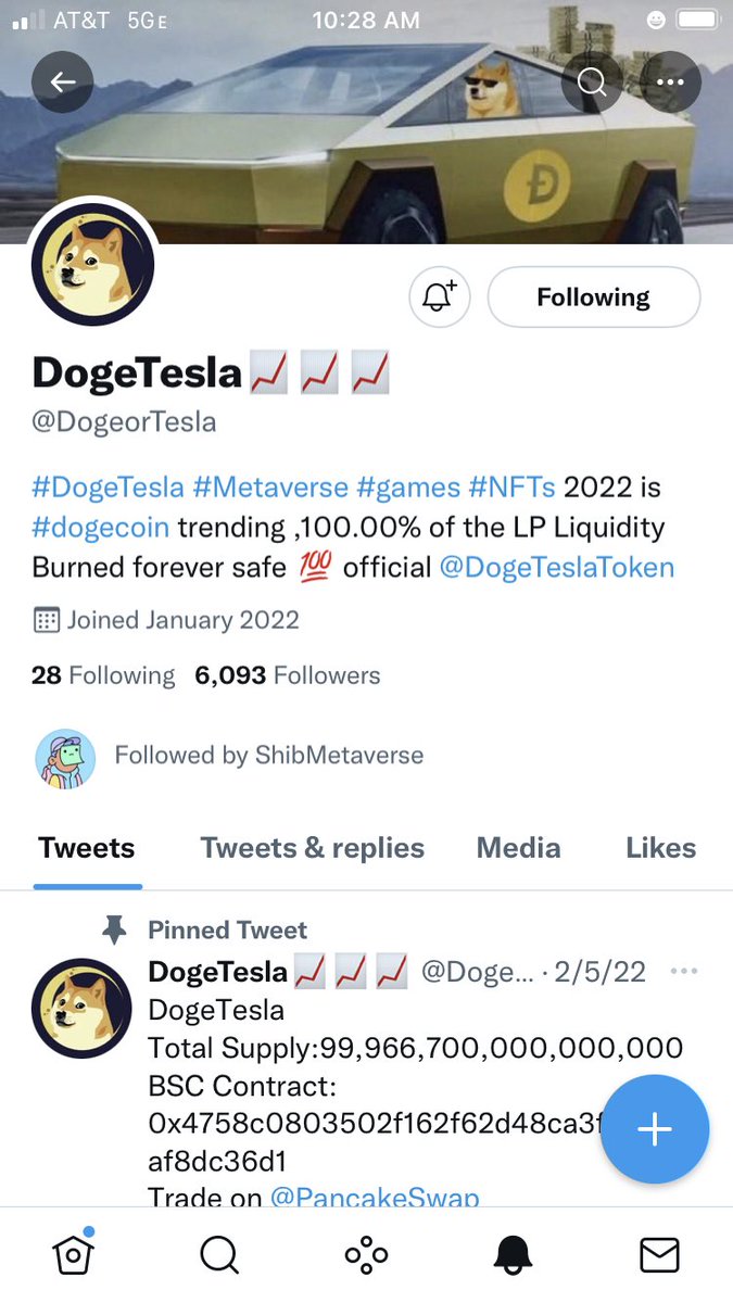 CyberCorgis's tweet photo. @DogeTeslaToken @ShibNFTMeta Done https://t.co/BtWa3YXiuN