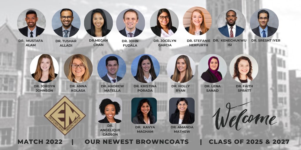Extremely excited to welcome in the newest classes of BrownCoats with the 2025 EM and 2027 EM/IM physicians! Welcome to BrownCoat Nation! #browncoatnation