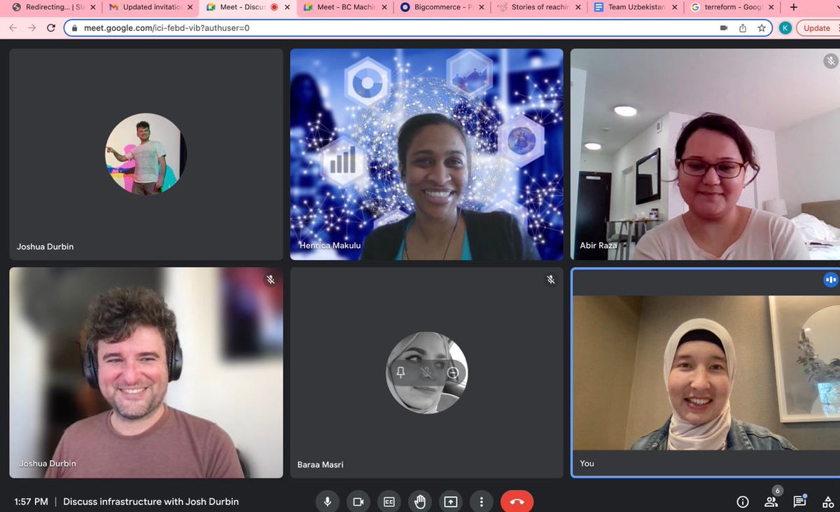 On Monday our <a href="/BigCommerce/">BigCommerce</a> <a href="/TechWomen/">TechWomen</a>  Emerging Leaders chatted with Josh, a <a href="/BigEng/">BigEng</a>  infrastructure engineer about running software and services in the cloud and different tools that can be used to help manage them.
#techwomen22 #womenintech
