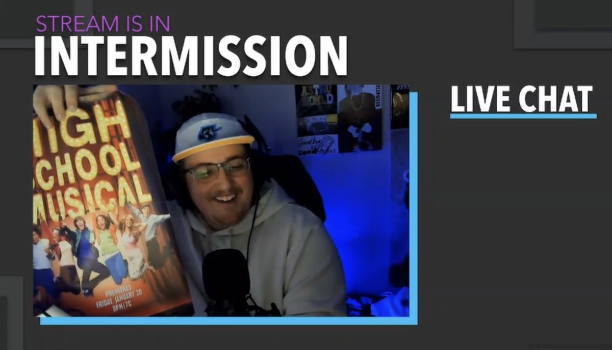 thesparklebabe's tweet photo. It’s finally here!!! Congrats on the new stream decor @_Tim_Tom__ Have you seen a happier guy?! No you have not! Stop by his stream and tell him you love his new poster. 🤍✨ #streamgoals #timtom #highschoolmusical #apmosphere #donknation https://t.co/14LGl5KDSg