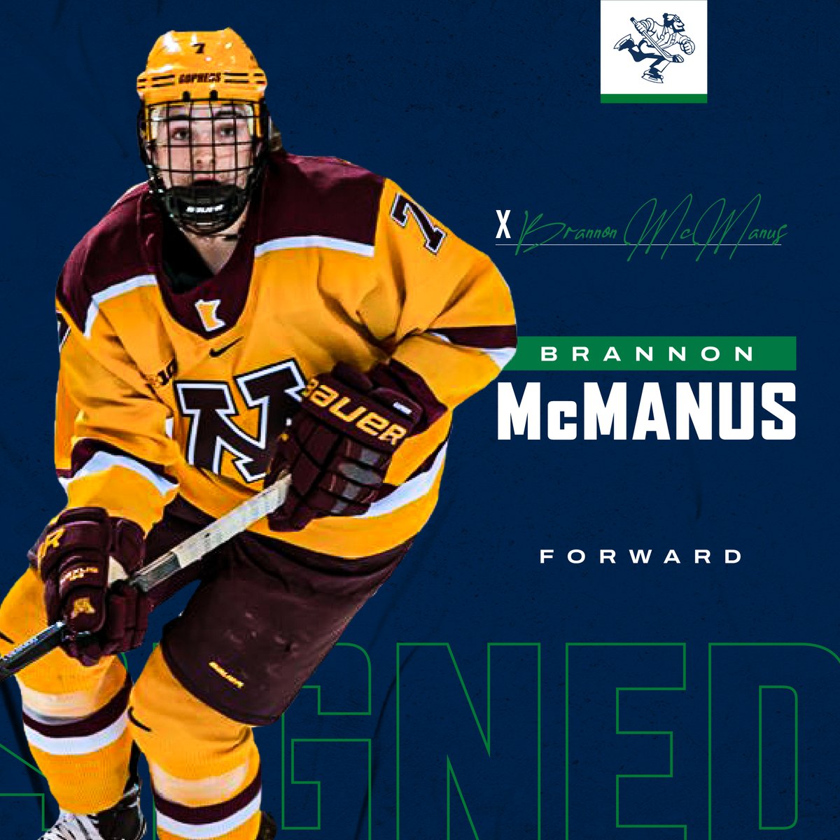 The #AbbyCanucks have signed C Brannon McManus to an amateur try out agreement.

READ MORE ➡️ bit.ly/3KZDPon