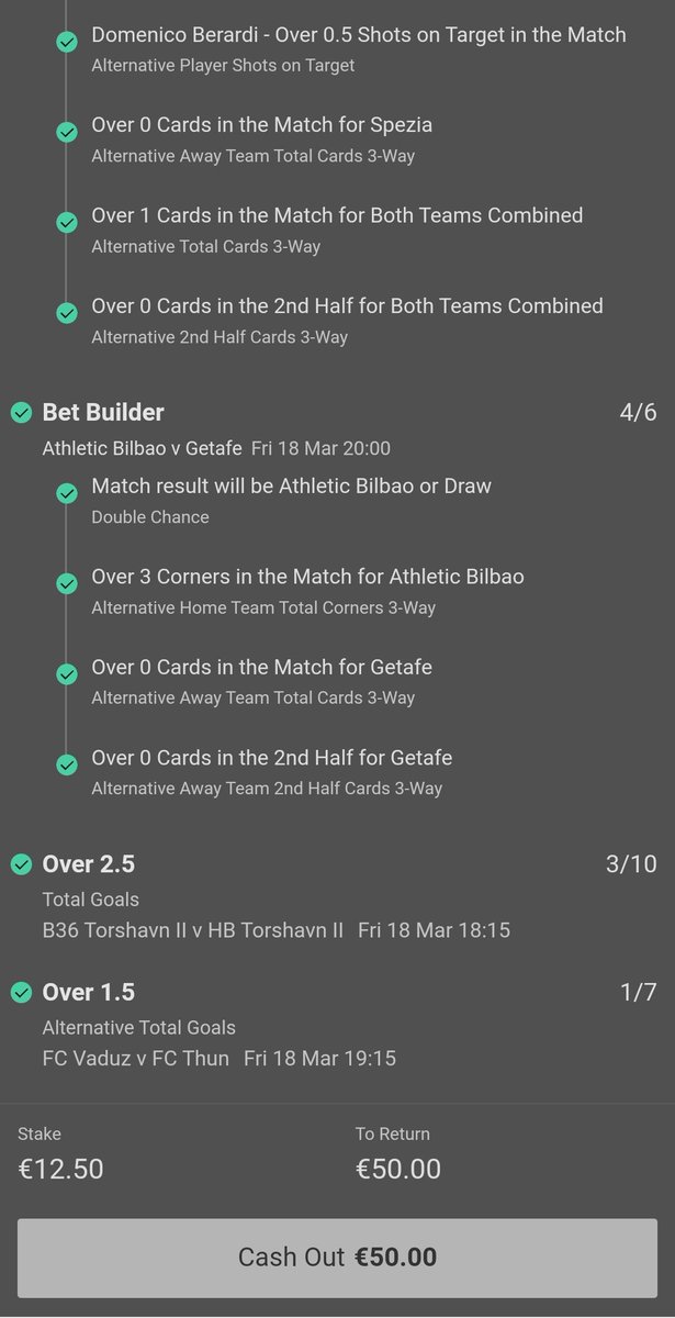 TheStatsKing's tweet photo. BOOKIES BASHED AGAIN💥

Football
✅ 3/1 BET BUILDER
✅ 4/5 INPLAYS

Horses
✅ 3/1 WINNER
✅ 7/4 WINNER
✅ 5/2 WINNER

✅ 20/1, 9/1 ,7/1 PLACES

What a day and what a week!🔥 Absolutely SMASHED Cheltenham💪And of course another acca tonight too👍Join here👇
https://t.co/lsAeV5TQXc https://t.co/uRPRzhdbmH