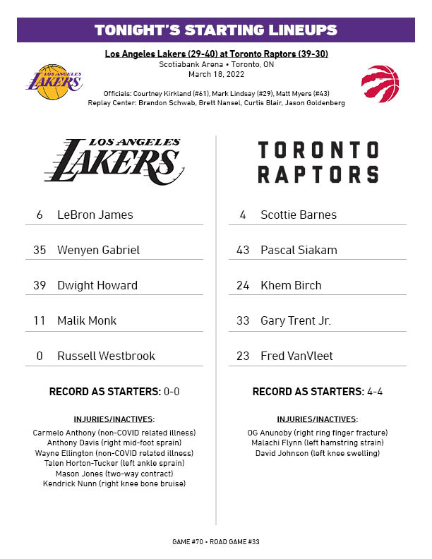 RyanWardLA's tweet photo. Tonight's starting lineup... Wenyen Gabriel gets the nod. https://t.co/ZfzIFWQcAa