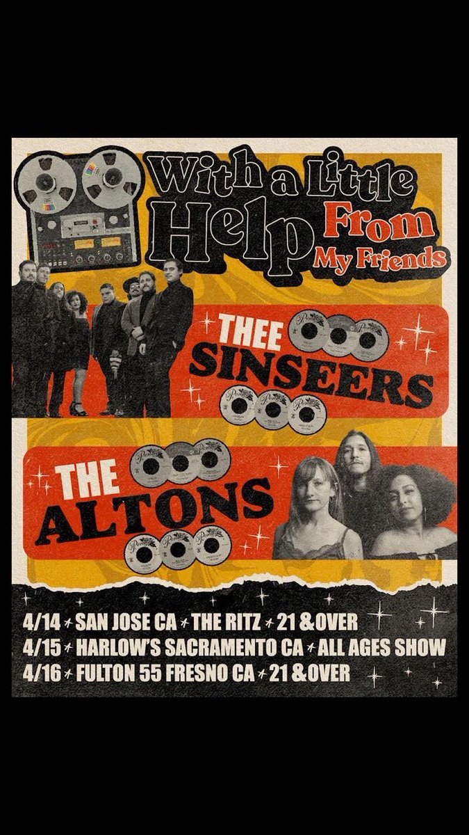 TheeSinseers's tweet photo. We’re going up to central CA for a three day run in April !! Get your tickets through the link in our BIO on Instagram !!! #withalittlehelp https://t.co/hJHiY3oRMz