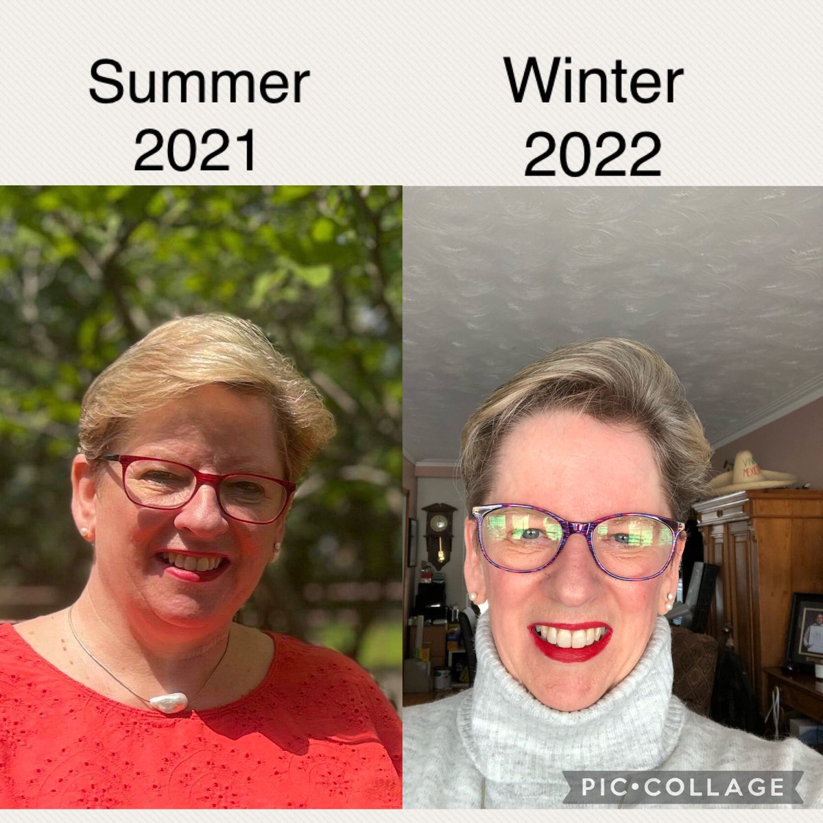 WhatsupLiz's tweet photo. Face to Face Friday! I hadn’t noticed the difference in my face till someone mentioned it the other day. Wow, when I put my picture side by side I totally see a difference, even my shoulders have shrunk! 40lbs down! #livylosers #livymethod #notdoneyet https://t.co/w7dghN46WQ