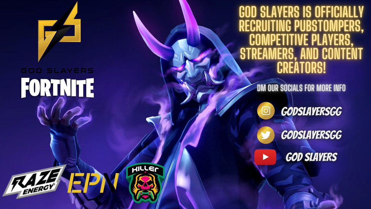 Fulgur GS ⚡️ (@fulgur_gs) on Twitter photo #Fortnite Players looking for an organization to join, think you got what it takes to join <a href="/GodSlayersGG/">GOD SLAYERS</a> ? Dm them 👇
#gamers #gamingcommunity #FortniteSeason2 #FortniteChapter3 #FortniteFlipped #forniteplayers #gamergirls #Fortnite Players looking for an organization to join, think you got what it takes to join <a href="/GodSlayersGG/">GOD SLAYERS</a> ? Dm them 👇
#gamers #gamingcommunity #FortniteSeason2 #FortniteChapter3 #FortniteFlipped #forniteplayers #gamergirls