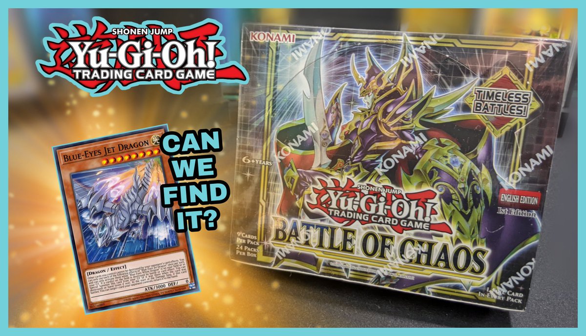 GreenWitEVIL's tweet photo. We open our last box of Battle of Chaos on the channel still in search of Blue Eyes Jet Dragon. Check it out below!

➡️ https://t.co/LE7QADXdvG ⬅️

#yugioh #tradingcards #battleofchaos #youtuber https://t.co/yQbKxYVKah