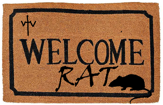 Hobtwit's tweet photo. @WHYWHYWHYLIVE Awesome. I'll do a BYO on the welcome rat mat. 😉 https://t.co/lfrplt8xex