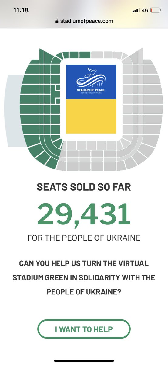 Come on Irish people all over the world ! Let’s get this done.. please buy a seat !! 💪🇺🇦.. kind words don’t feed hungry babies - Adi Roche CEO Chernobyl International