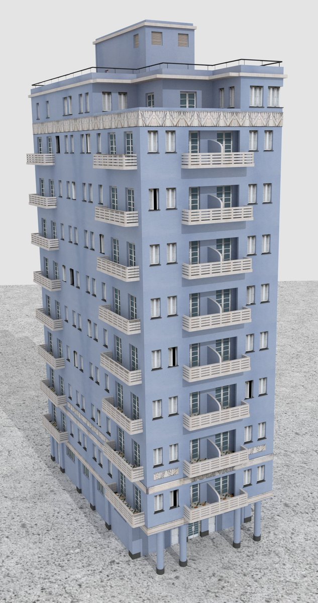PeterBar11's tweet photo. Edificio Bolivar is a famous Art Deco building from Havana and coming along nicely... 🇨🇺✊🌴

#AssetCreation #CitiesSkylines #Cities_PDX https://t.co/mkR0rRWte6