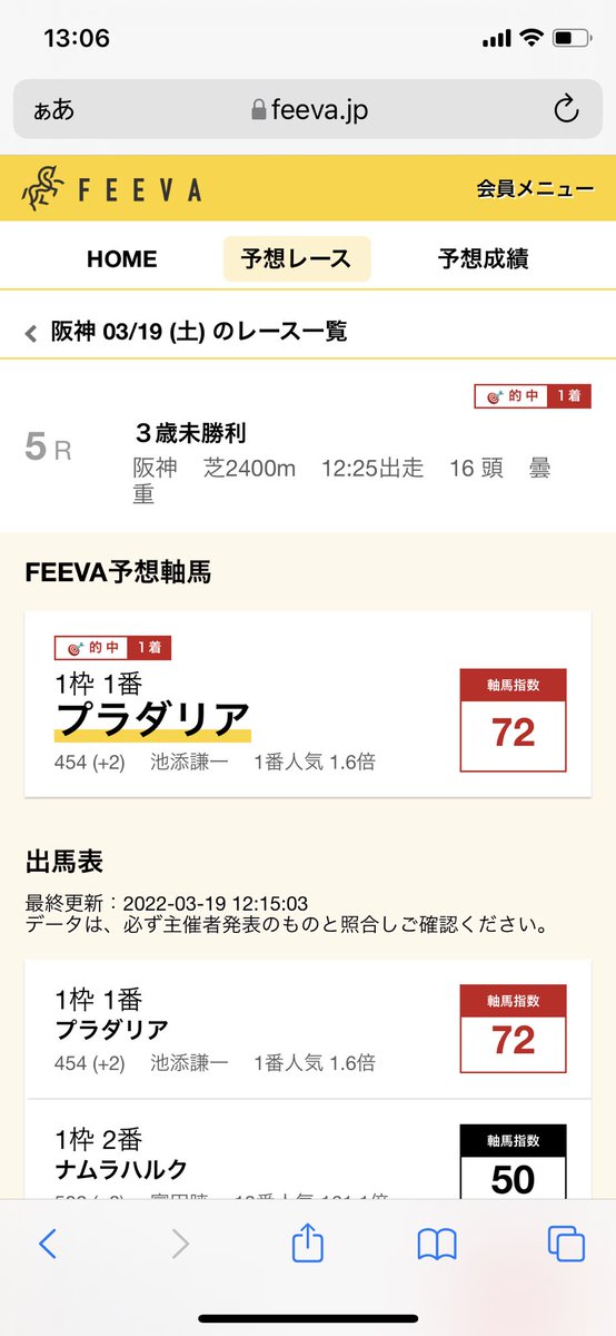 feeva2020's tweet photo. がっちがちながら3R連続的中🎯
阪神4R: 🥇1着 マッスルビーチ
阪神5R: 🥇1着 プラダリア
阪神6R: 🥇1着 レオノーレ

手堅いけれど軸絞れれば相手で大きく回収できます🙋🏻‍♂️

全レースのAI予想はこちらで公開中🔥
https://t.co/nbpd2vOhE9 https://t.co/C92JtOJx7a