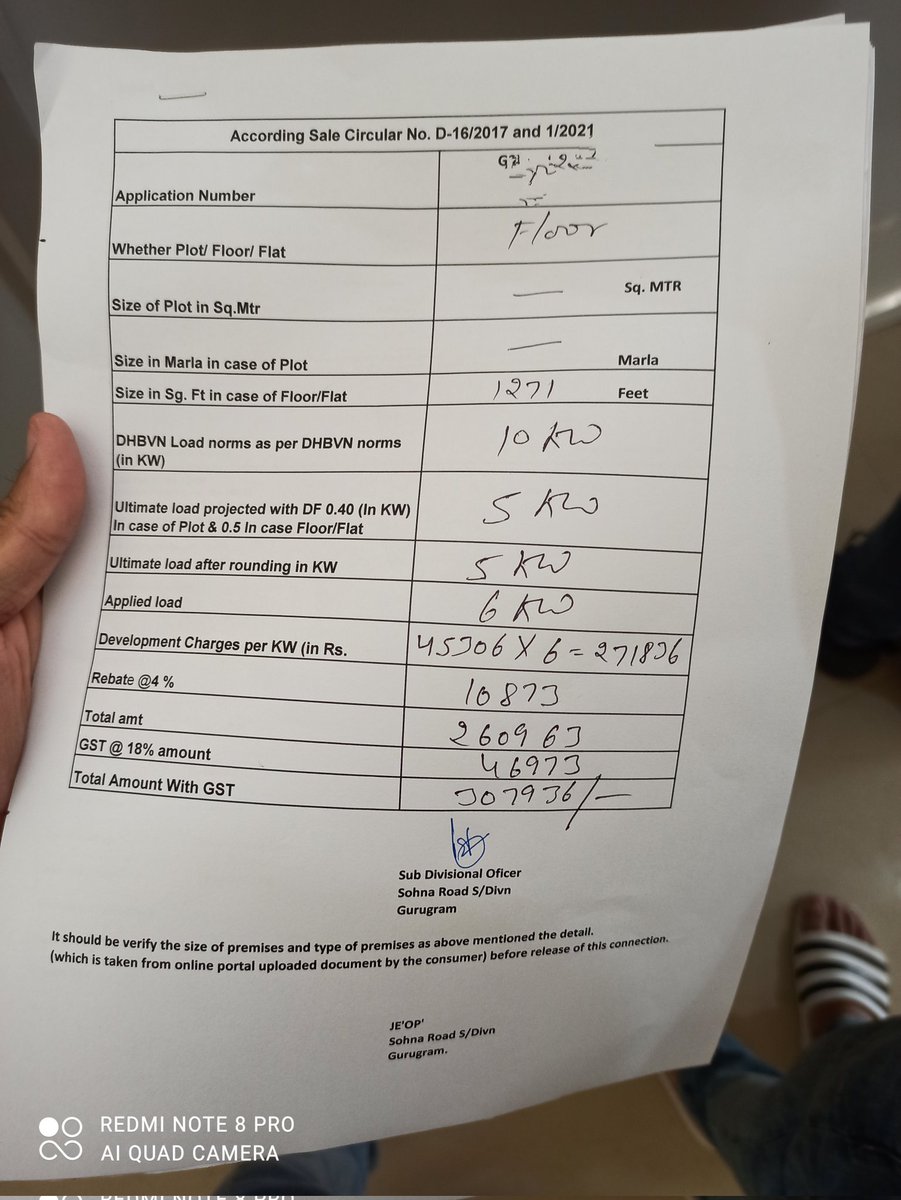 sharmasushant15's tweet photo. @mayank_pruthi @mlkhattar @cmohry @DC_Gurugram @PMOIndia @htTweets @cmohry @mlkhattar @Dchautala @BJP4India @BJP4Haryana bjp government harrassing and looting the middle class families of gurgaon by taking lakhs of rupees for new electricity connection https://t.co/7TYJhYUg0Y