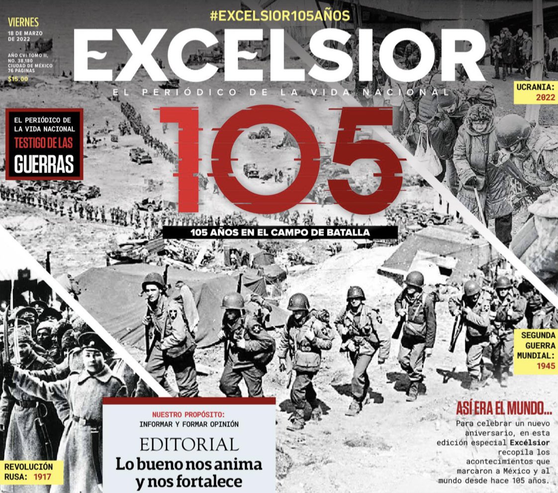 LOMMX's tweet photo. ¡¡¡ Feliz 105 Aniversario a @Excelsior !!!
Y a los integrantes originales de la #infocorner que tanto he disfrutado leer: @beltrandelrio @ggalarzamx @lorerivera @Fabiguarneros @vianeyesquinca @Alejou https://t.co/05NS8BQG4o