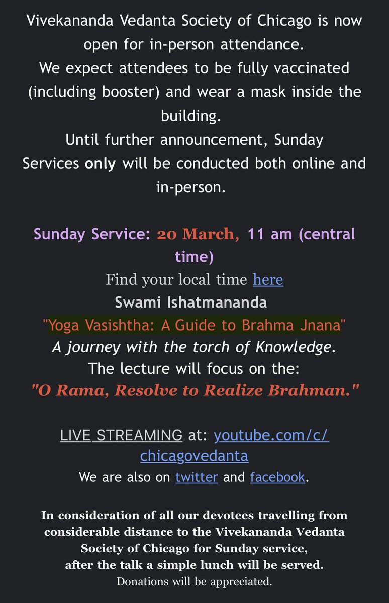 Vivekananda Vedanta Society of Chicago tweet media