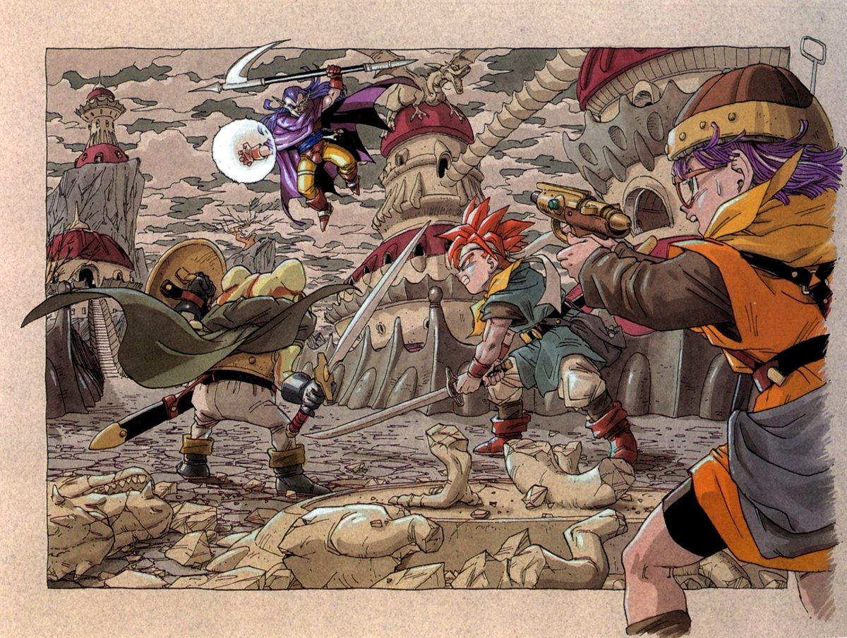 3. Official illustrations for Chrono Trigger (1995) by Akira Toriyamapic.tw...