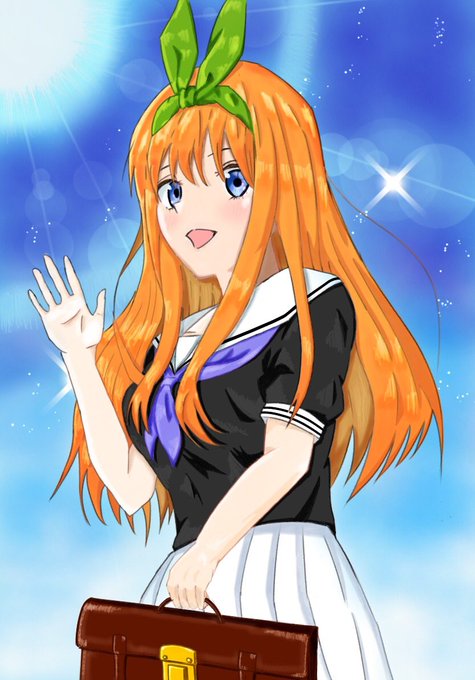 ちやんさんがTwitterに投稿した中野四葉(五等分の花嫁)のイラスト。
